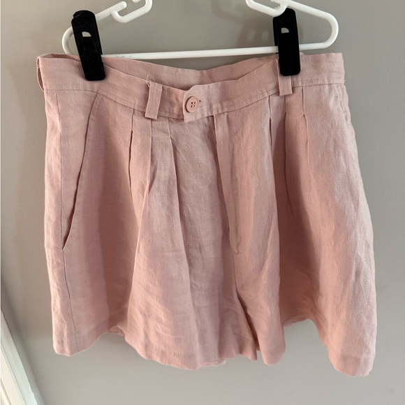 Posse Pants - Posse Pierre Linen Shorts - Pink - Size M